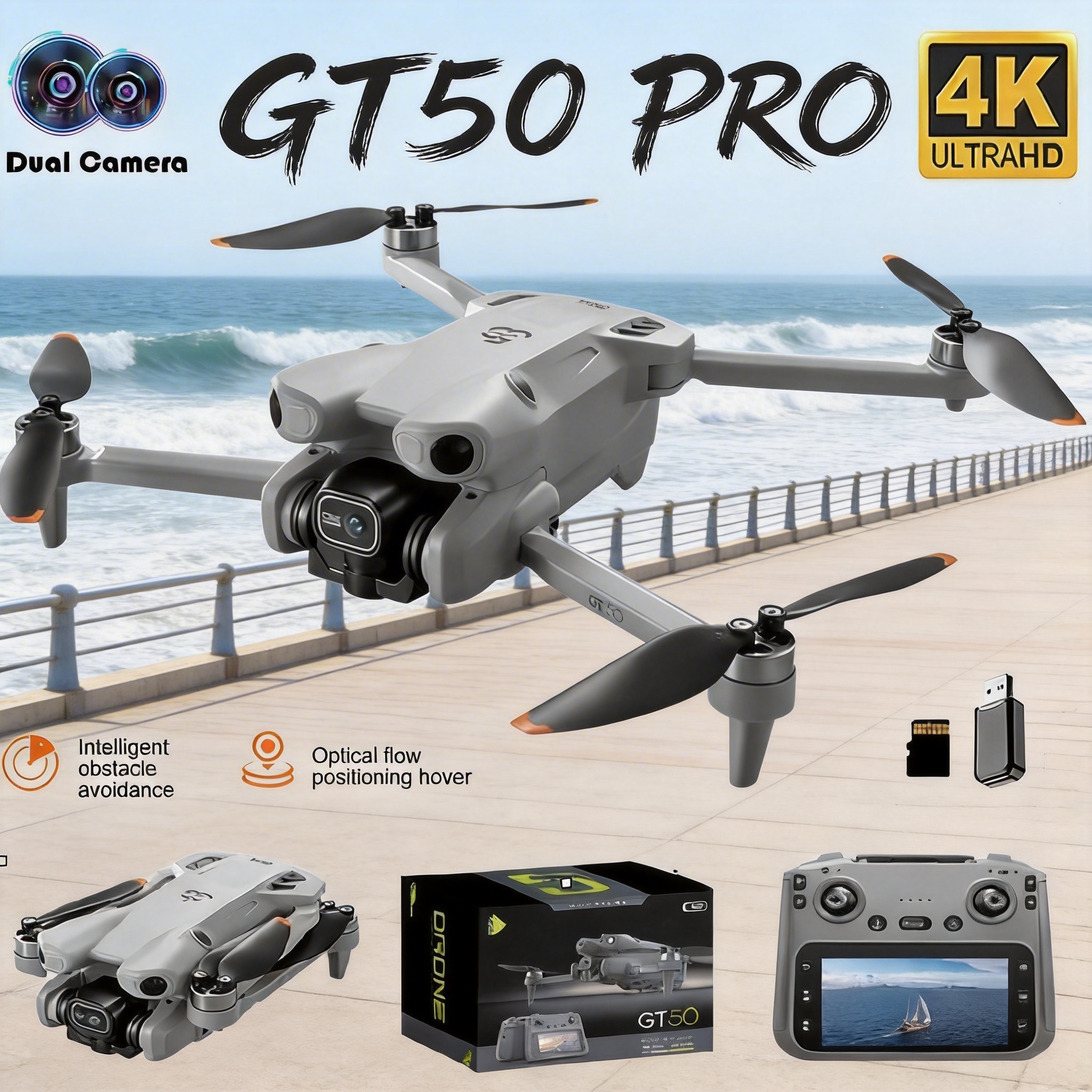 Drone Rc Gt50 - GT50 PRO Drone Professional 4K HD