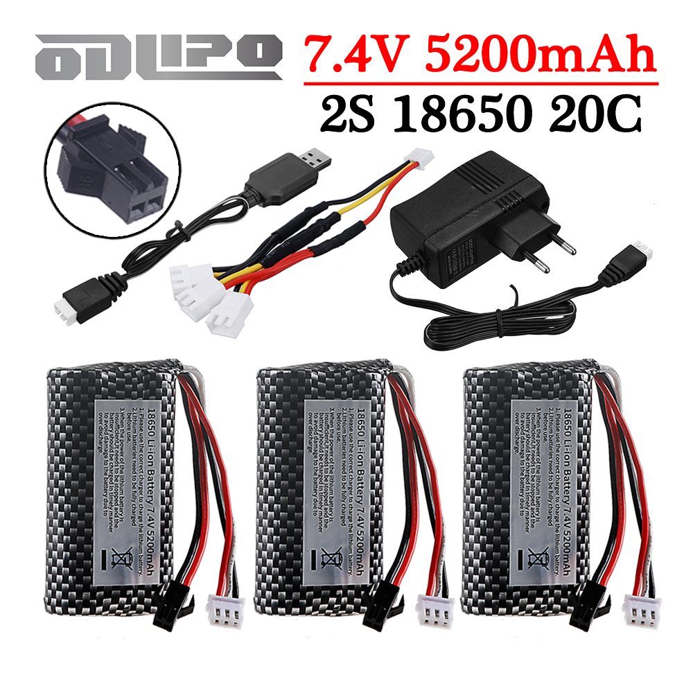 Drone Rc Boat - 18650 7.4V 5200mAh Li-ion battery with