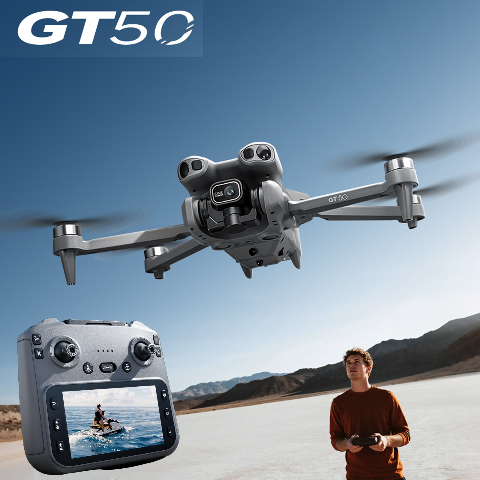 Drone Rc Gt50 - GT50 RC Drone | 4.3Inch Large