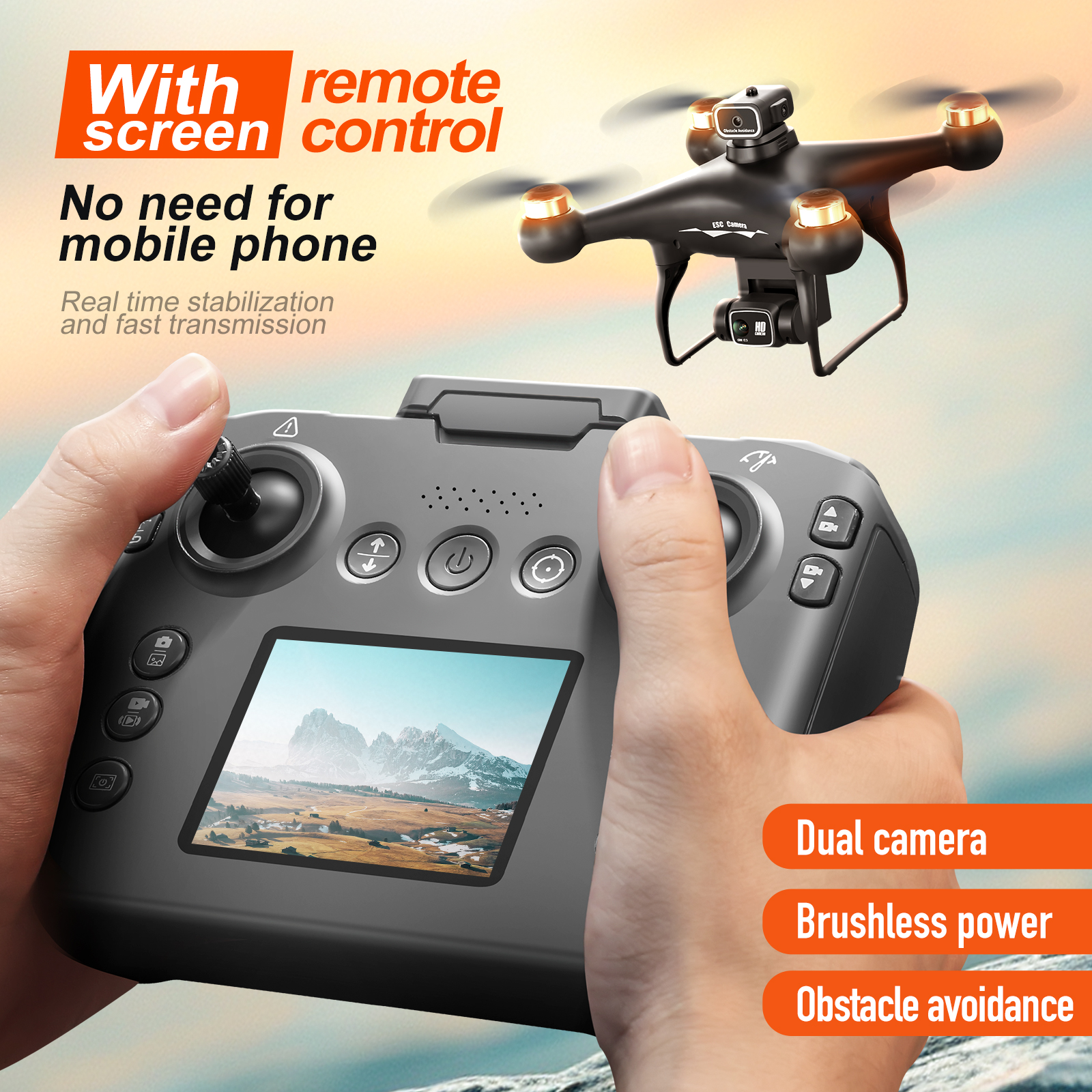Drone Rc S116 - S116 MAXupgraded large-screen obstacle avoidance drone