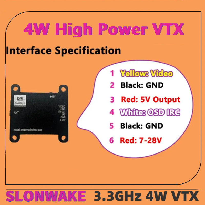 SLONWAKE FPV 3.3G 16CH 4000mW  - Drone And Car reseña y precio