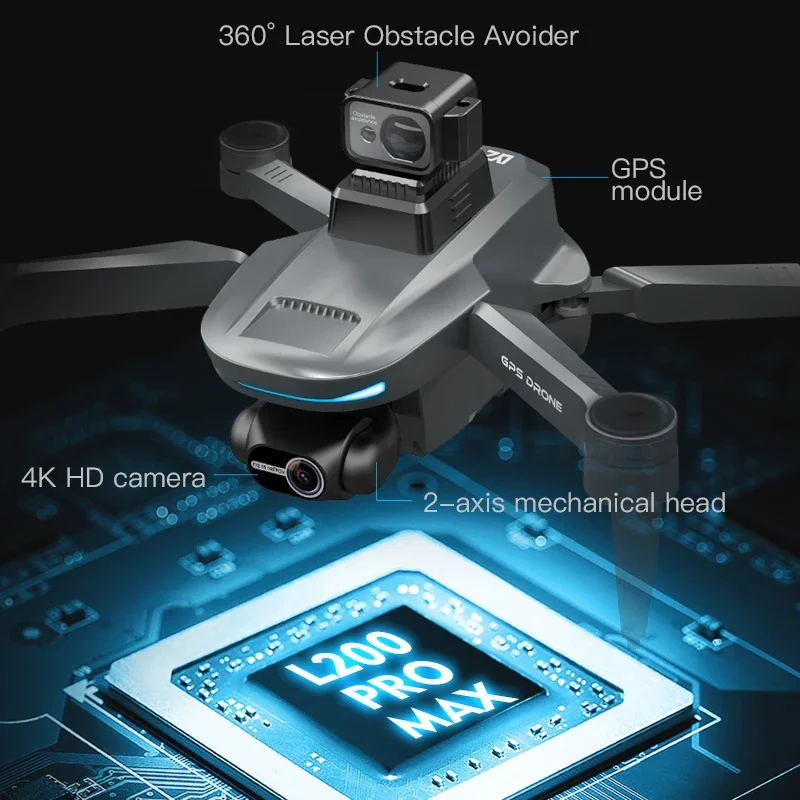 L200 PRO MAX Drone 4K 2-Axis P - Drone App Rc Fpv reseña y precio