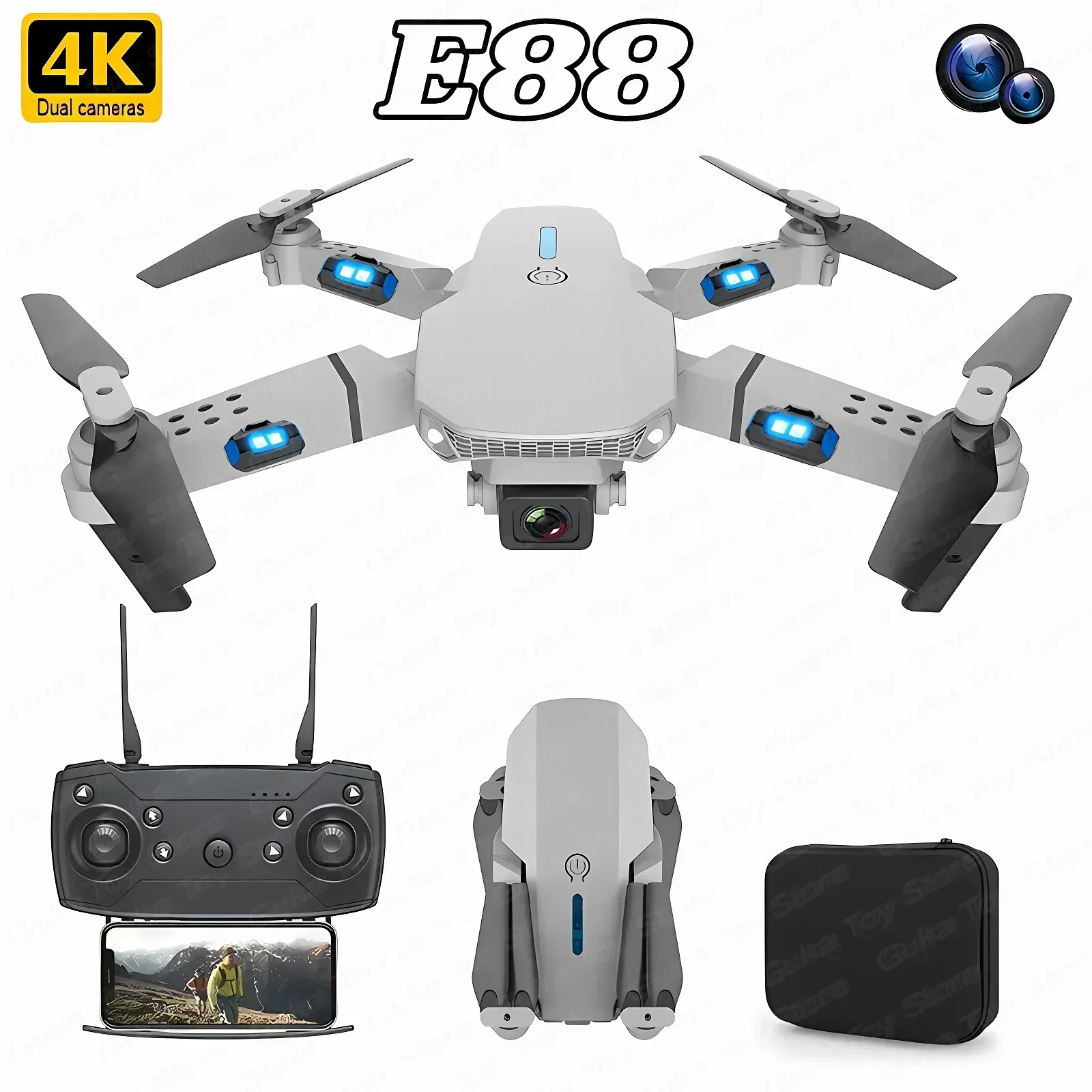 E88 Pro WiFi FPV Drone. Wide-a - Drone Rc E88 Pro reseña y precio