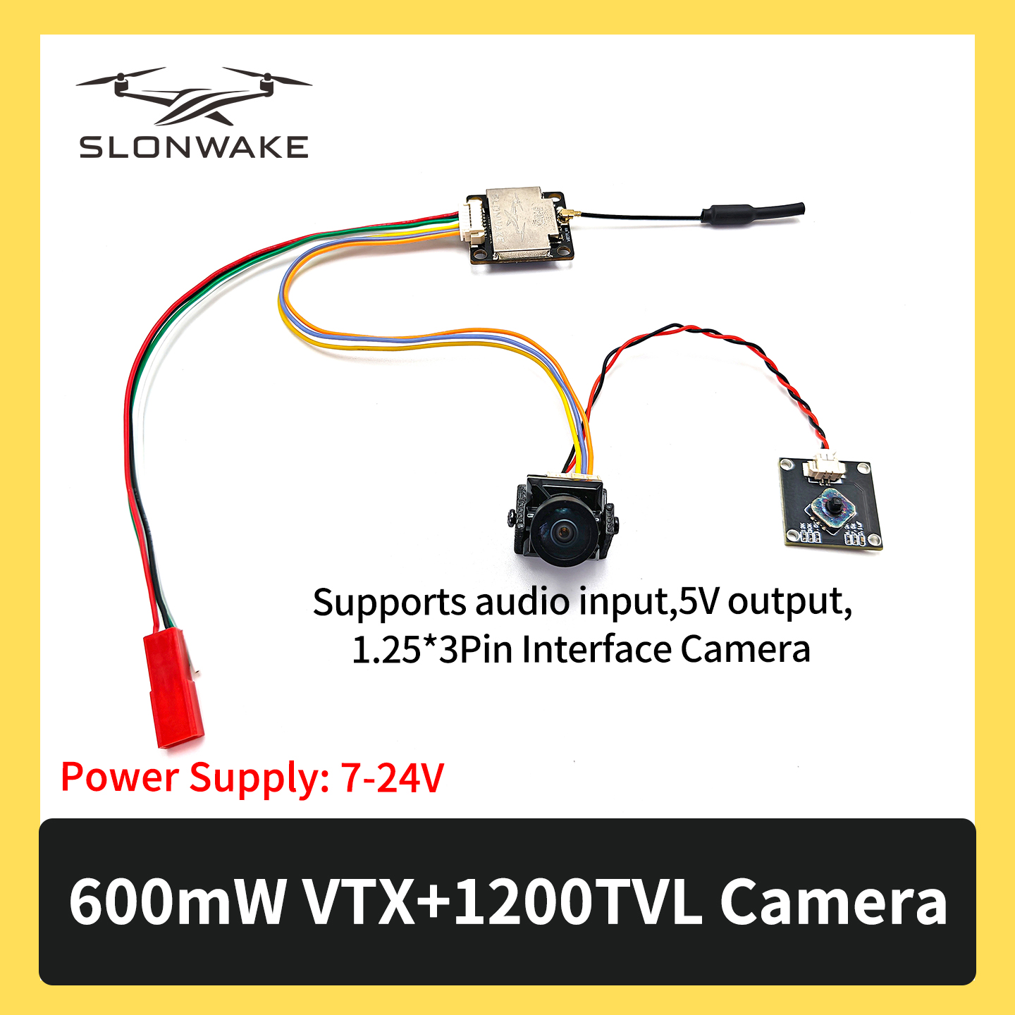 SLONWAKE 5.8G 600mW 7-24V FPV  - Drone And Car reseña y precio