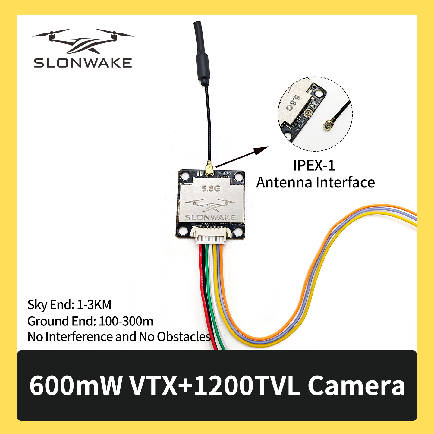 SLONWAKE 5.8G 600mW 7-24V FPV  - Drone And Car reseña y precio