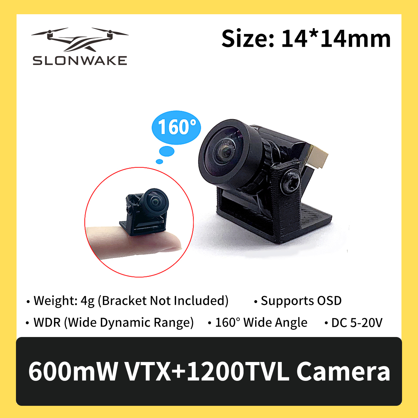 SLONWAKE 5.8G 600mW 7-24V FPV  - Drone And Car reseña y precio