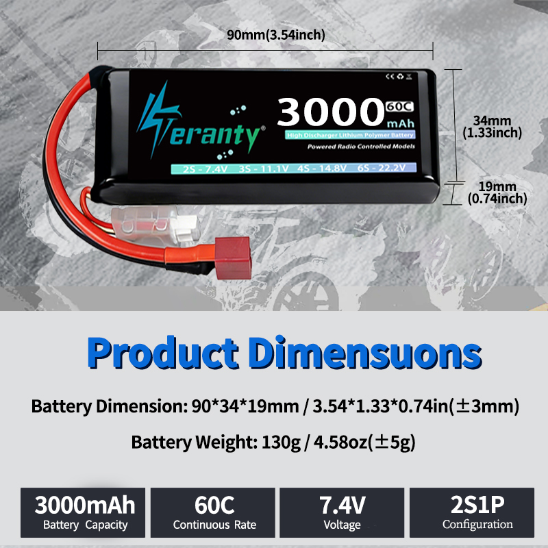 TERANTY 2S 3000mAh Lipo Batter - Drone Rc Link reseña y precio