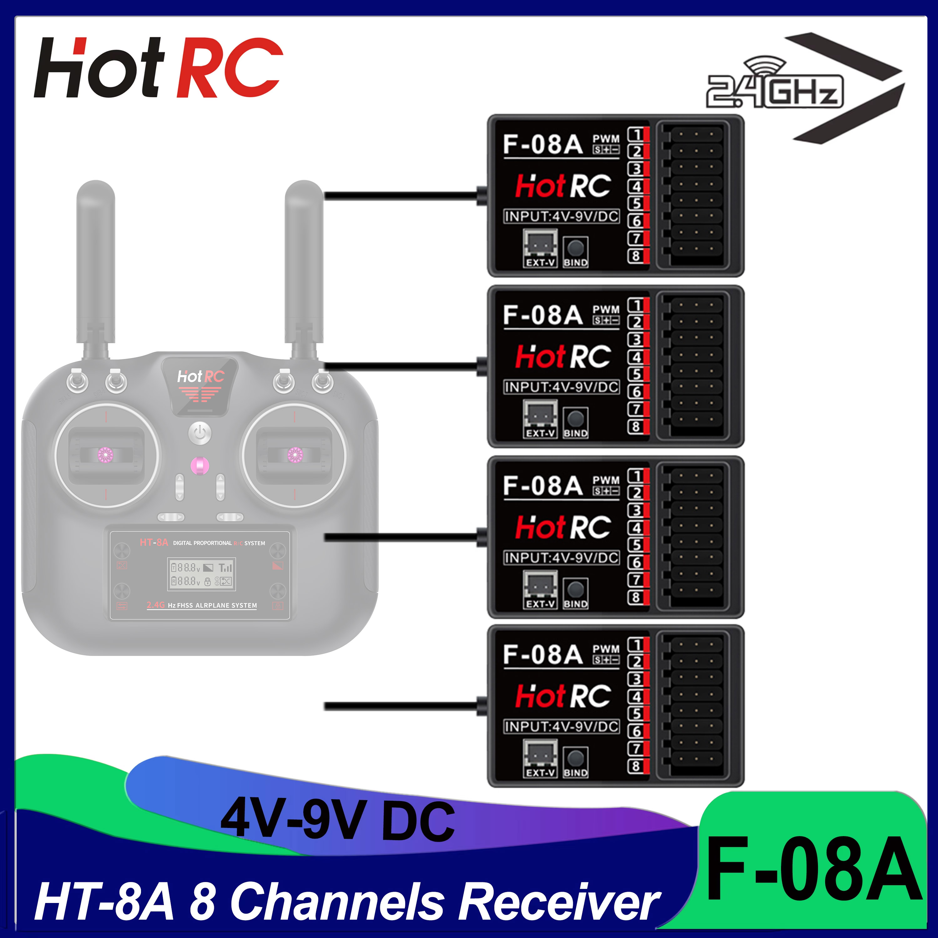 HOTRC RC Model Parts 8 Channel - Drone And Car reseña y precio