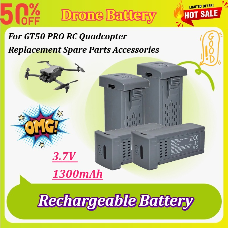 New 1-5Pcs 3.7V 1300mAh  Drone - Drone Rc Gt50 reseña y precio