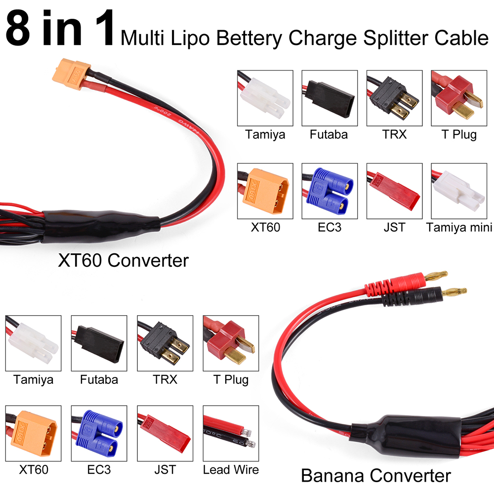 RC Charger Adapter Connector 8 - Drone And Car reseña y precio