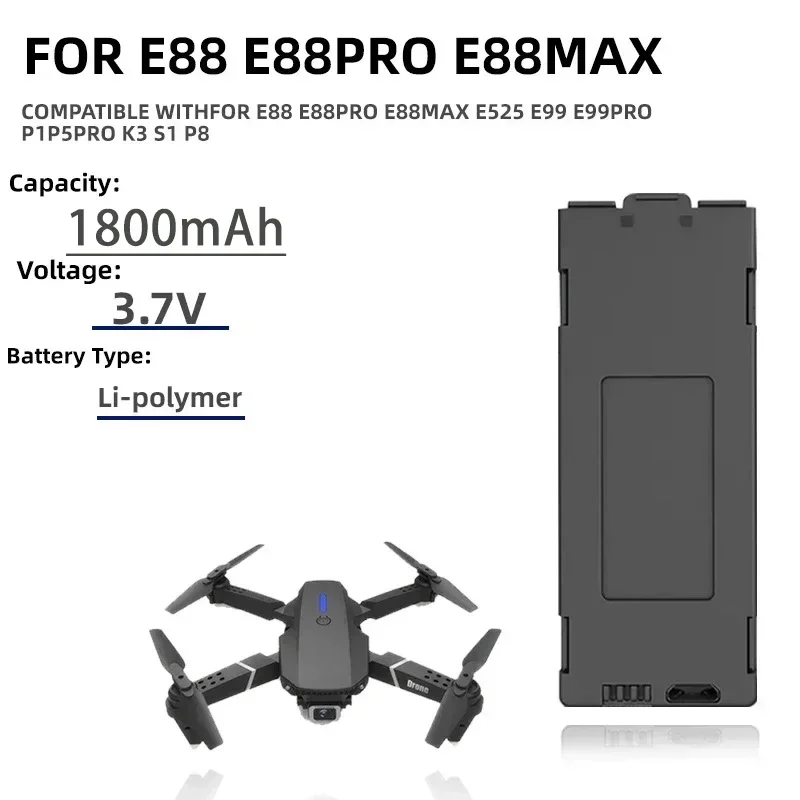 1-10pcs E99 Pro Drone Battery  - Drone Rc E88 Pro reseña y precio