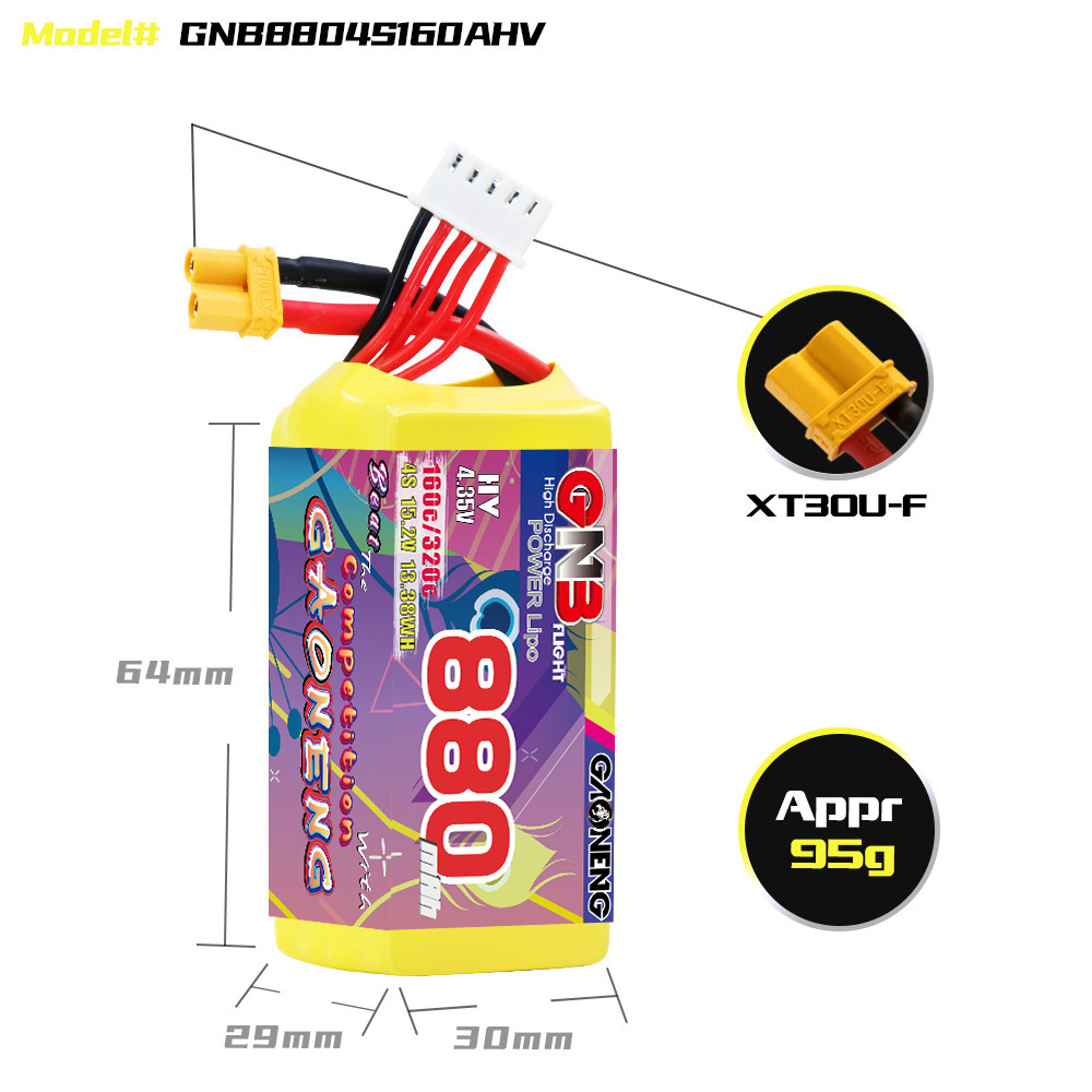 GNB 4S 880mAh 15.2V 160C/320C  - Drone Rc Quadcopter reseña y precio