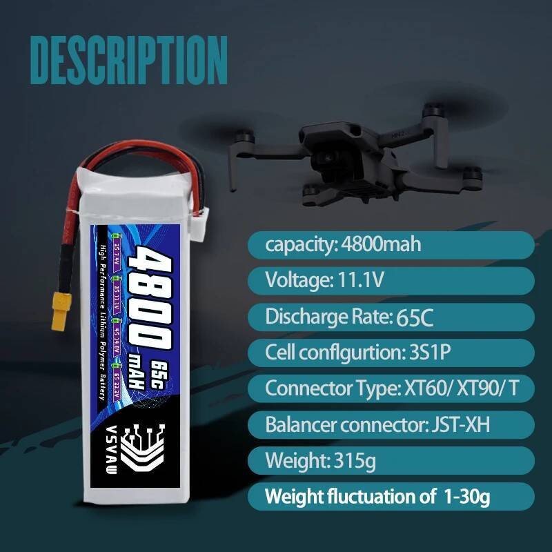 VSVAW 3S Lipo Battery for FPV  - Drone Rc Boat reseña y precio