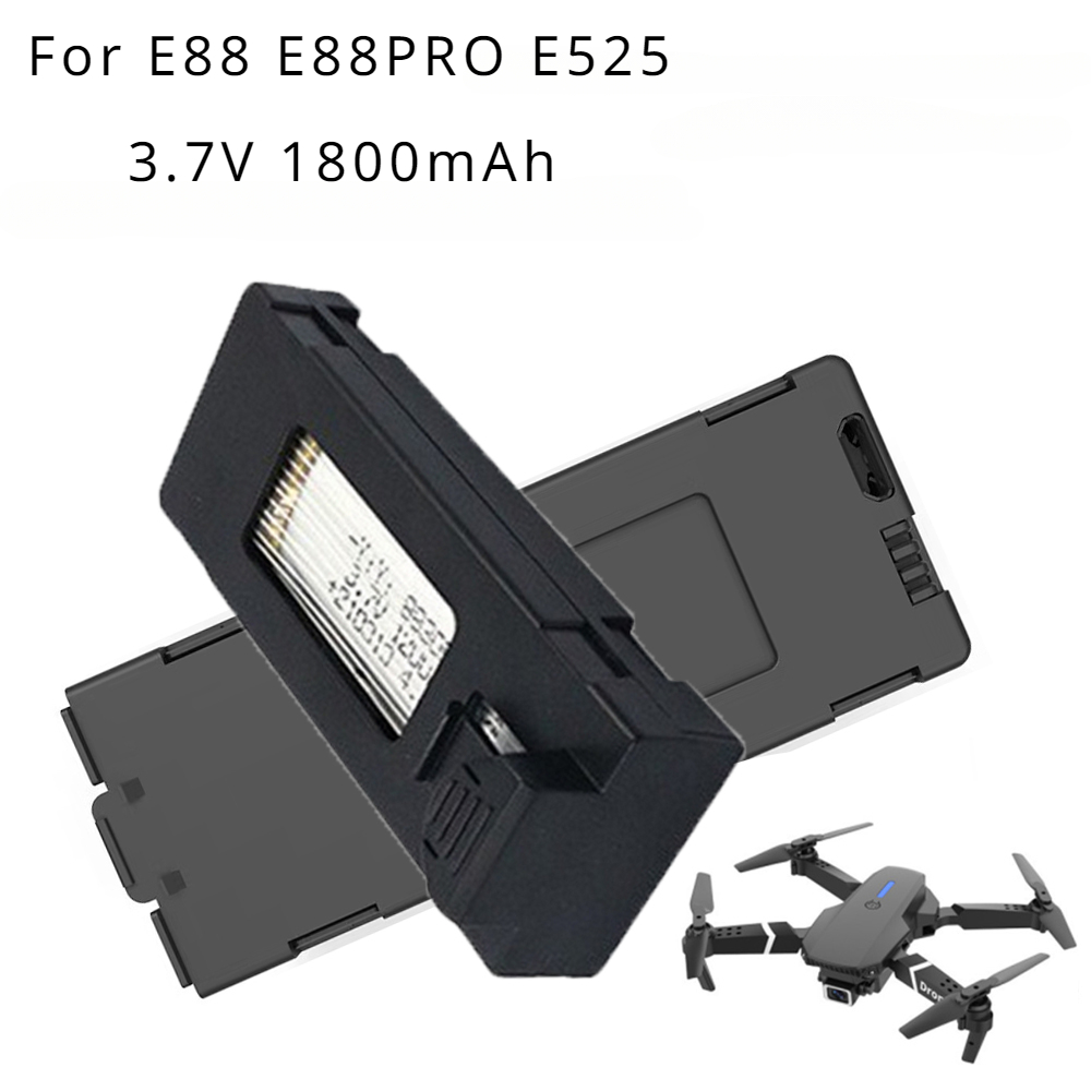 E88 Drone Battery 3.7V 1800mAh - Drone E88 Rc Quadcopter reseña y precio