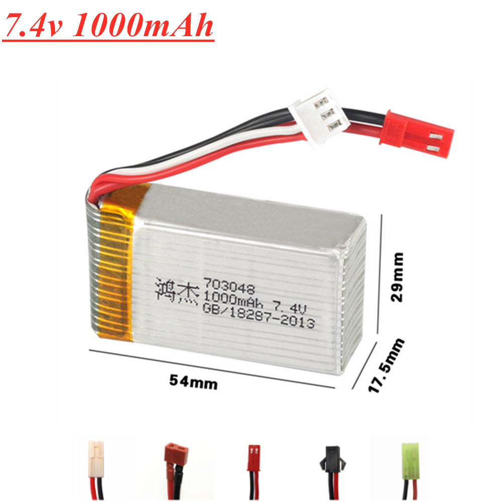 7.4V 1000mAh 25c 703048 Lipo B - Drone Mjx Rc reseña y precio