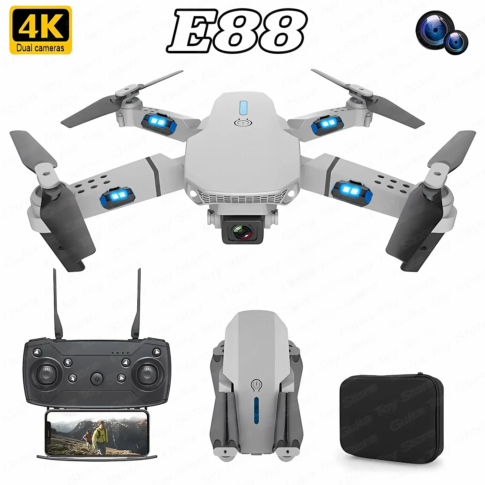 E88 Pro WIFI FPV Drone Wide An - Drone Rc E88 Pro reseña y precio
