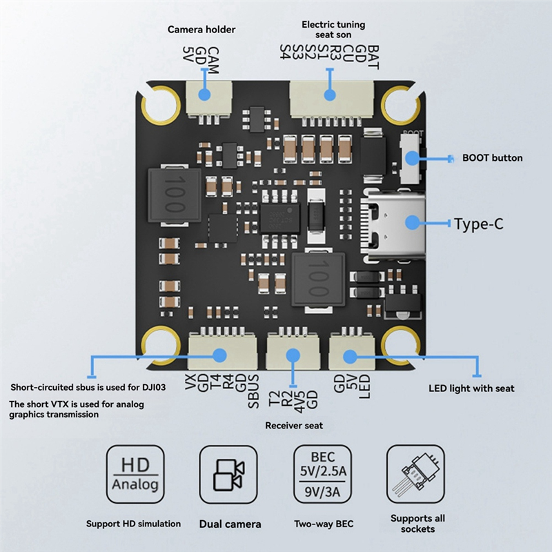 B27B F465 V4 FC&ESC FPV Stack  - Drone Rc V4 reseña y precio