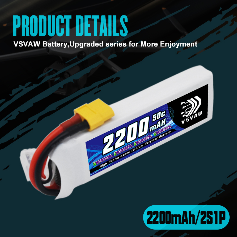 VSVAW 7.4V 2200mah 2S Drone Li - Drone Rc Boat reseña y precio