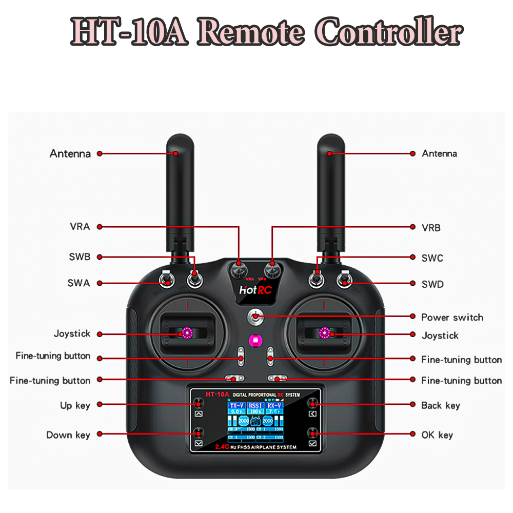 Hotrc HT-10A 2.4G 10CH Transmi - Drone Rc Boat reseña y precio