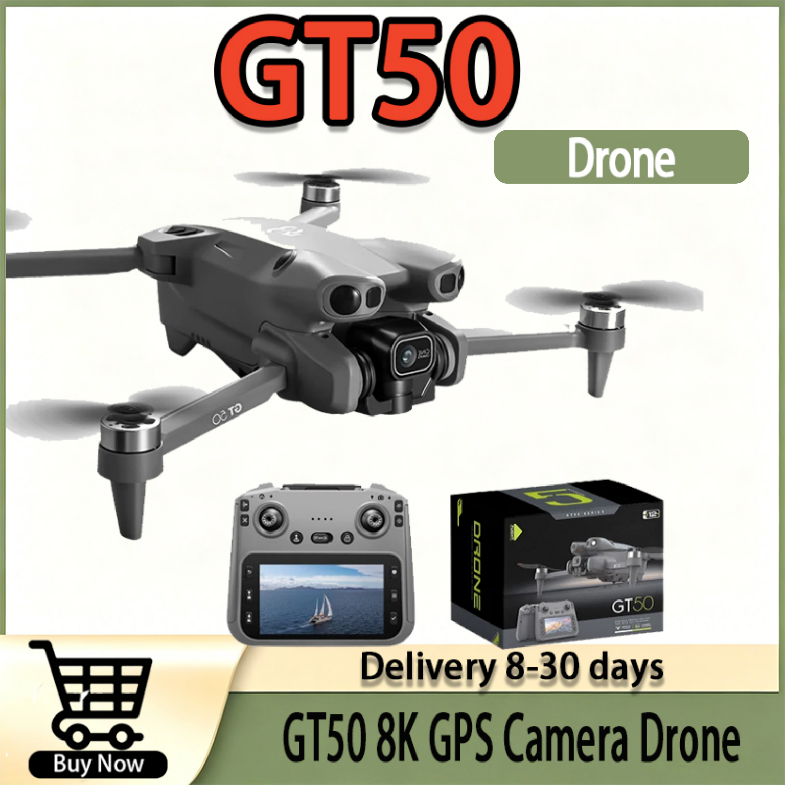 GT50 GPS Drone, 8K Dual Camera - Drone Rc Gt50 reseña y precio