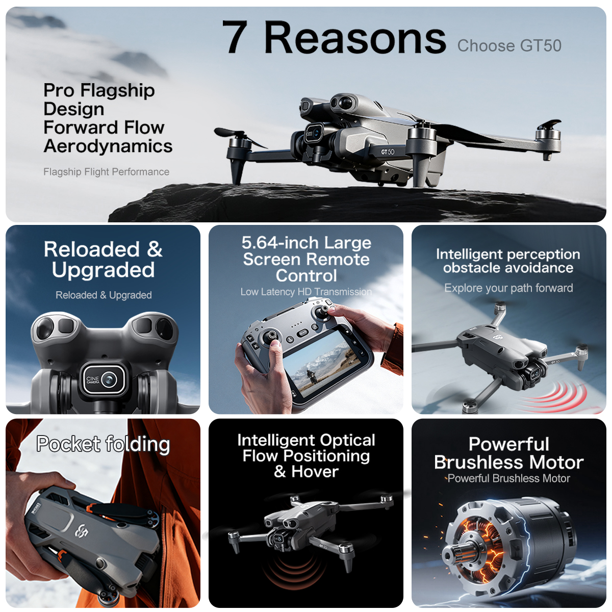 New GT50 Drone 4.3-Inch Screen - Drone Rc Gt50 reseña y precio