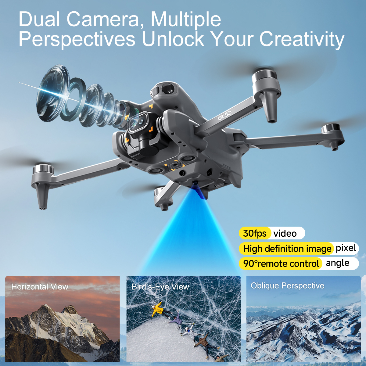 New GT50 Drone 4.3-Inch Screen - Drone Rc Gt50 reseña y precio