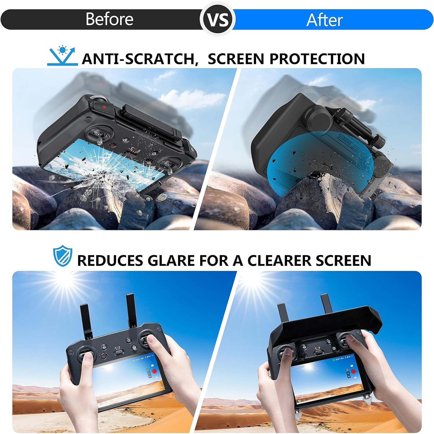 2-in-1 Sun Hood & Joystick Cov - Drone Rc Cover reseña y precio