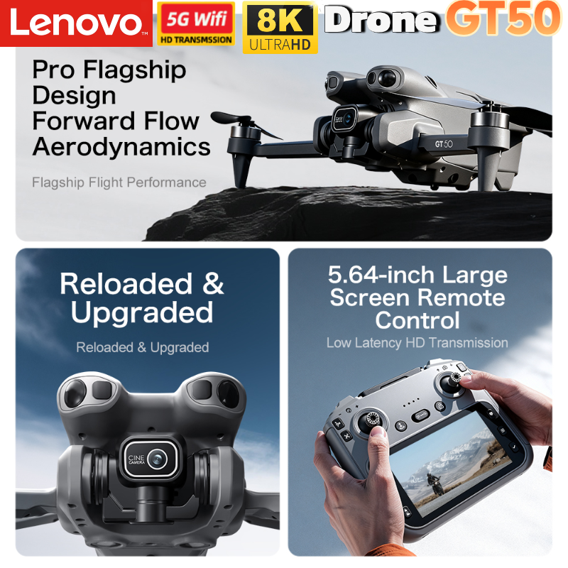 Lenovo Drone 8K Camera GT8 GT5 - Drone Rc Gt50 reseña y precio