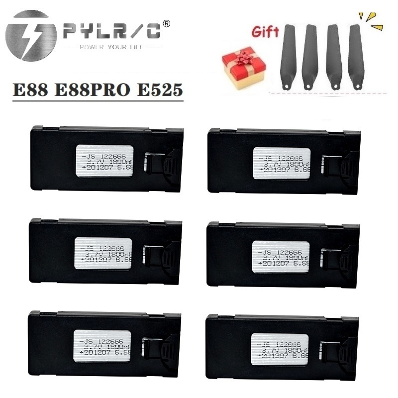 1/2/3/5/10Pcs 3.7V 1800Mah RC  - Drone Rc E88 Pro reseña y precio