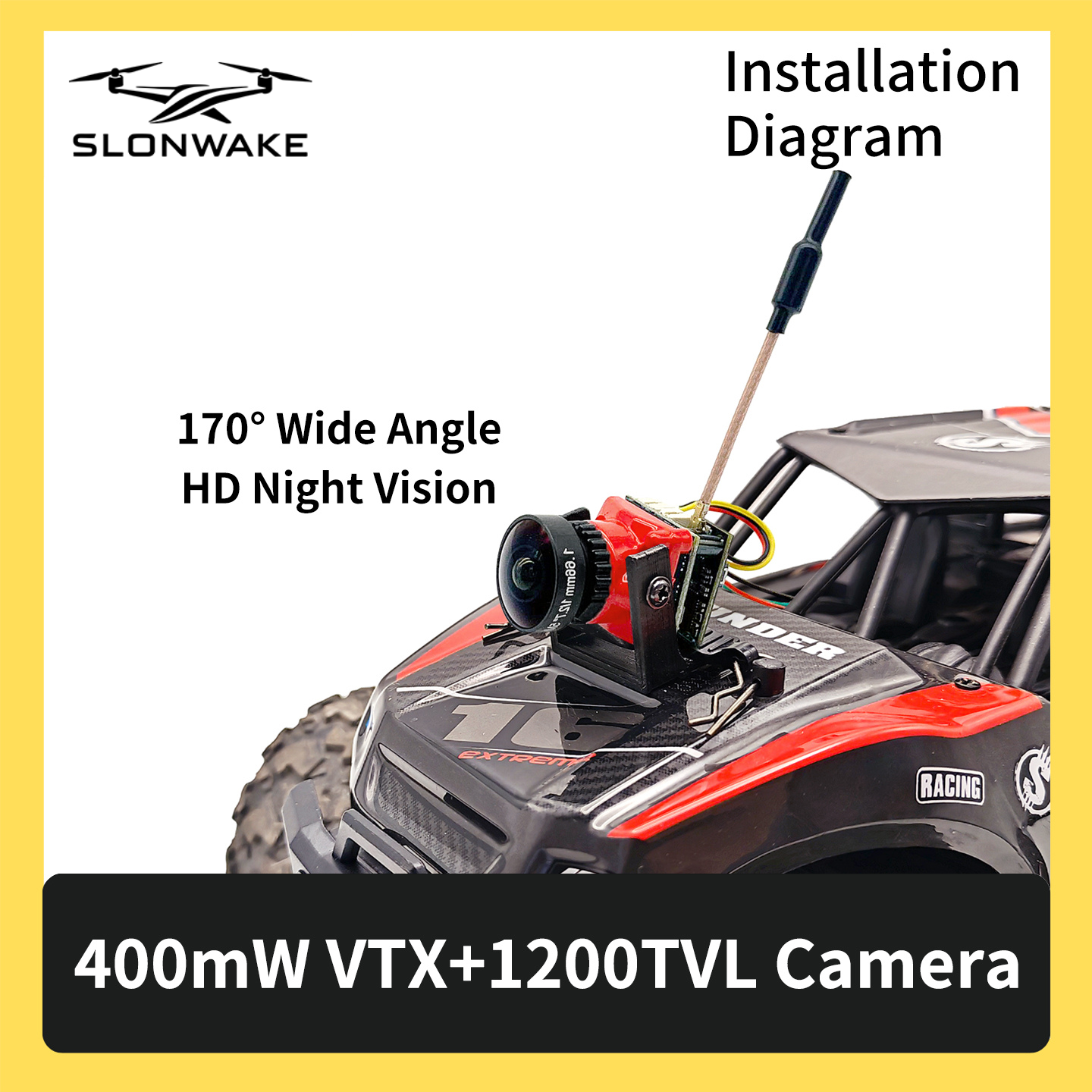 SLONWAKE 5.8G 48CH FPV 400mw V - Drone And Car reseña y precio