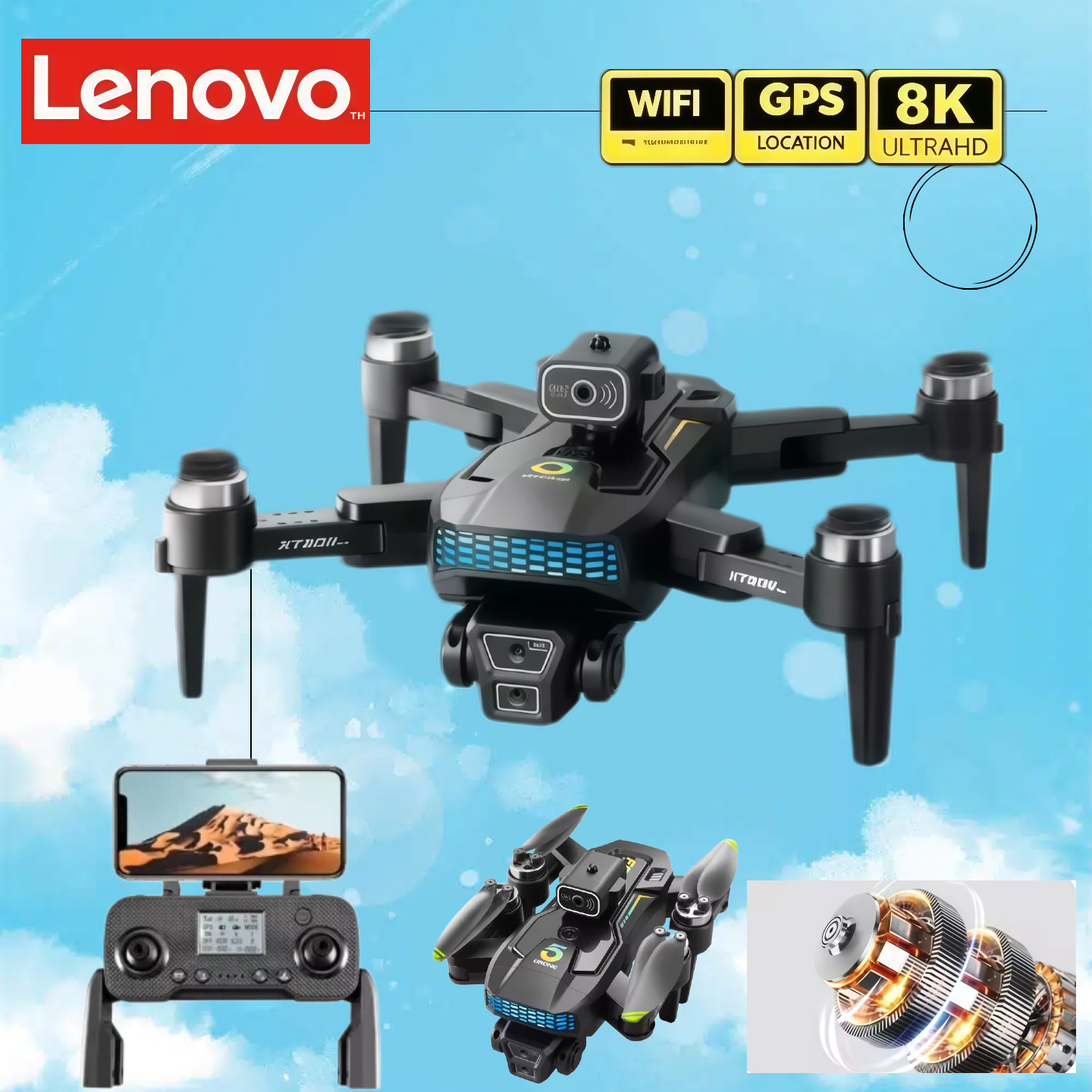 Lenovo  XT505  Foldable Drone  - Xt505 Rc Drone reseña y precio