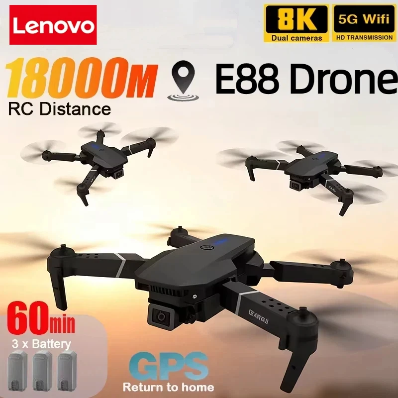Lenovo New E88 Pro WIFI FPV Dr - Drone Rc E88 Pro reseña y precio