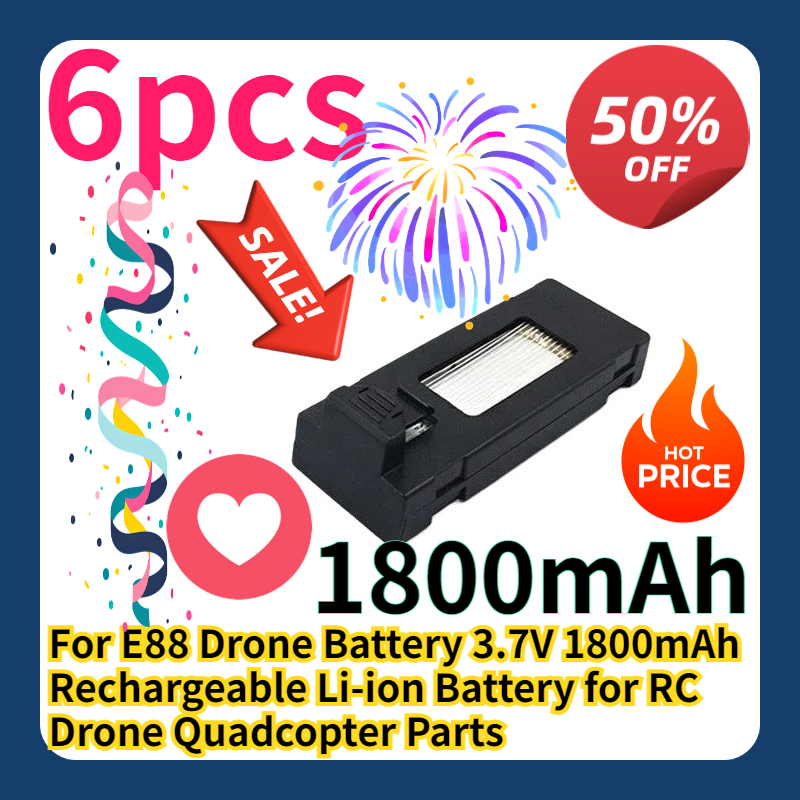For E88 Drone Battery 3.7V 180 - Drone E88 Rc Quadcopter reseña y precio