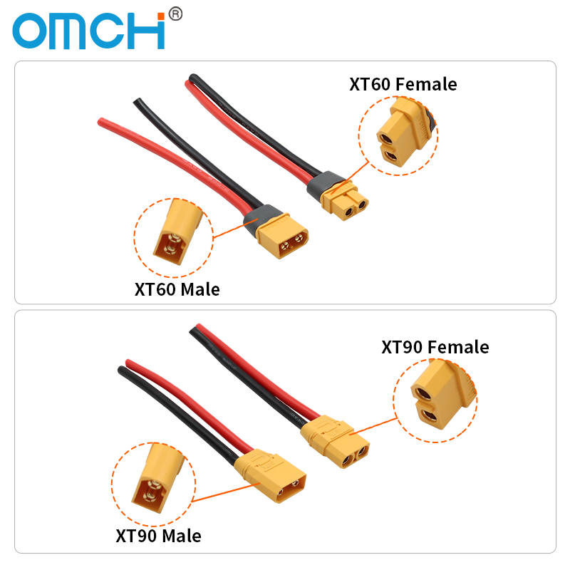 OMCH XT60 12/14AWG XT90 10AWG  - Drone Rc Link reseña y precio