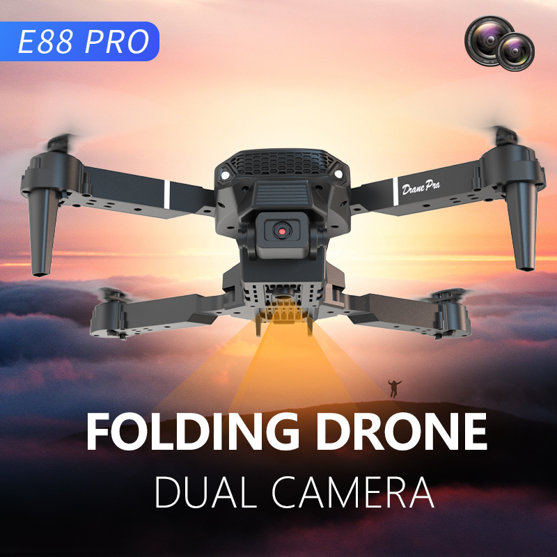 E88 Pro Mini Drone with Dual C - Drone Rc E88 Pro reseña y precio