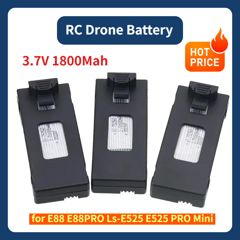 3.7V 1800mah RC Drone Battery  - Drone Rc E88 Pro reseña y precio