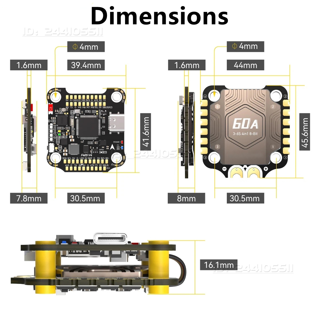 F405 V4 FC Flight Controller w - Drone Rc V4 reseña y precio