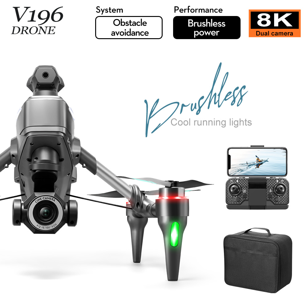New V196 Drone Brushless 8k HD - Drone V196 Rc reseña y precio